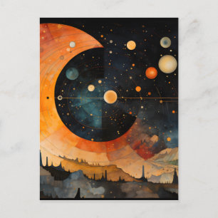 Cartão Postal Serenidade Meia-Noite