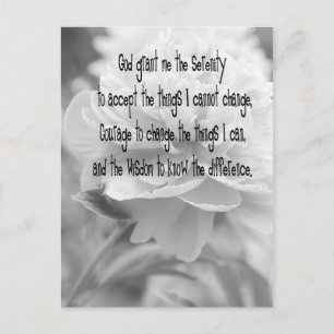 Cartão Postal Serenity Prayer