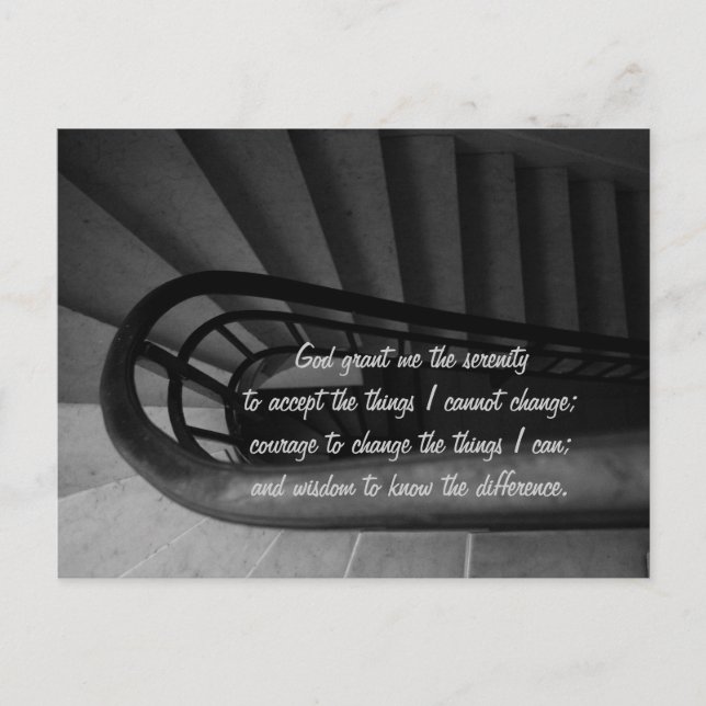 Cartão Postal Serenity Prayer (Frente)