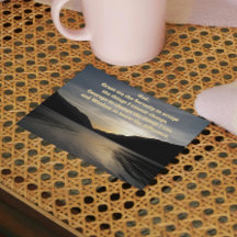 Serenity Prayer Lake Sunset Silhouette