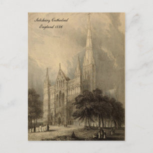 Cartão Postal Série Catedrais da Inglaterra: Salisbury 1836