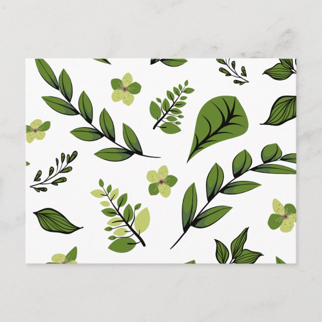 Cartão Postal Série de Design de Flores 4 (Frente)