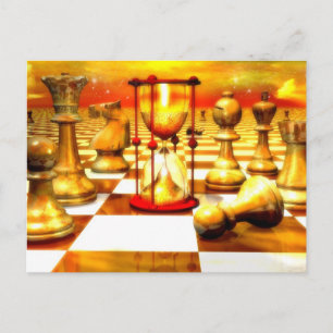 Cartão Postal Série de Xadrez, Pinturas de Xadrez, Arte de Xadre