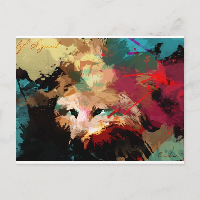 Cartão Postal Série Espírito do Lobo - Sunka Prowling (Frente)