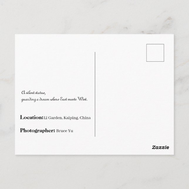 Cartão Postal Série Li Garden: Onde as histórias se encaixam (Verso)