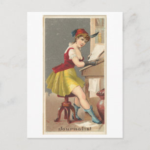 Cartão Postal Série Mulheres Fortes #4: Jornalista Vintage