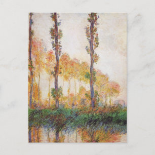 Cartão Postal Série Poplars, outono por Claude Monet Cartão-post