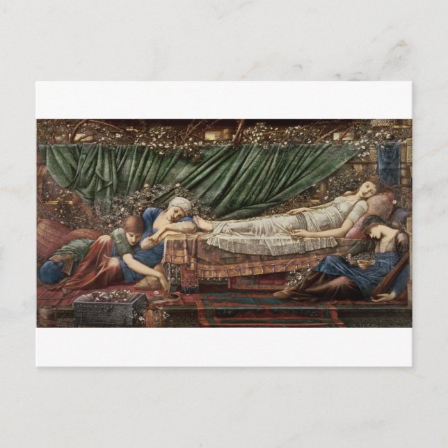 Cartão Postal Série "Rosa Briar", 4: A Bela Adormecida, 1 (Frente)