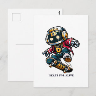 Cartão Postal Série Skate de Estilo de Rua