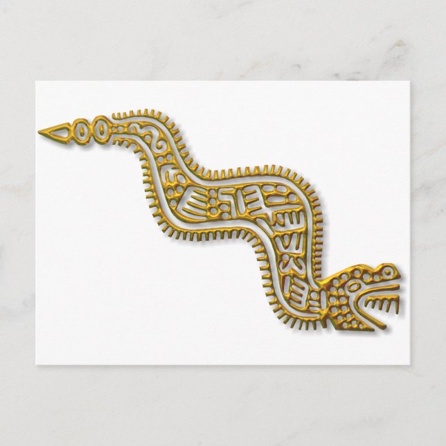 Cartão Postal Serpente maia-ouro (Frente)
