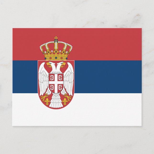Cartão Postal Sérvia - Bandeira Sérvia (Frente)