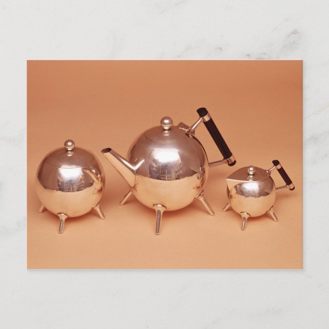 Cartão Postal Serviço de chá com interior de marrãs (Frente)