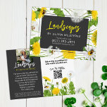 Cartão Postal Serviço de Cuidados de Saúde Natural Dandelion & B<br><div class="desc">Apresentando vibrantes dândliões amarelos e abelhas aninhadas em verde, esta design oferece uma moderna e feminina tomada no mercado de serviços de jardim. Criado especialmente para arquitetos paisagistas respeitadores do ambiente e conscientes da Terra, artistas de jardins e empresas de manutenção de jardins. Salve as abelhas! Compartilhe, anuncie e faça...</div>