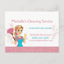 Cartão Postal Serviço de Limpeza de Casa Maid