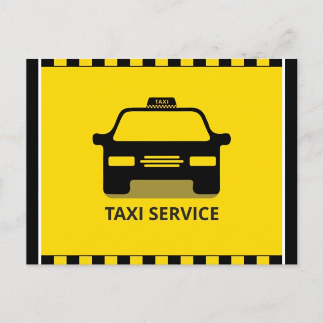 Cartão Postal Serviço de Taxi (Frente)