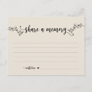 Cartão Postal Serviço Funeral, Creme Negro, Compartilhe um cartã