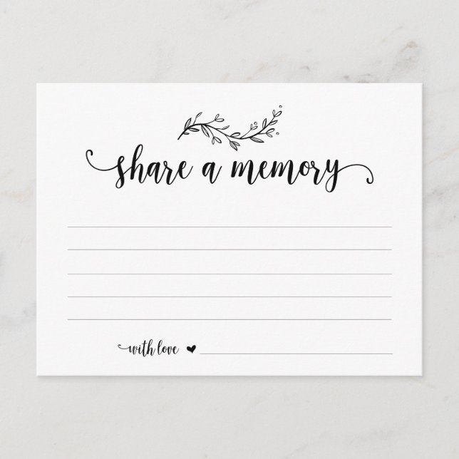 Cartão Postal Serviço Funeral, Fonte Preta, Compartilhe um cartã (Frente)