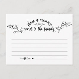 Cartão Postal Serviço Funeral, Rustic Black, Compartilhe um cart