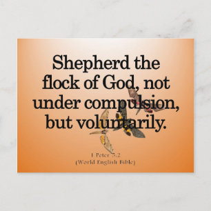 Cartão Postal Serviço voluntário 1 Peter 5-2