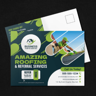 Cartão Postal Serviços de Reparo e Instalação de Telhados Verdes