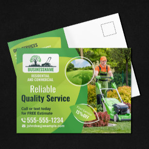 Cartão Postal Serviços modernos de jardinagem paisagística do se