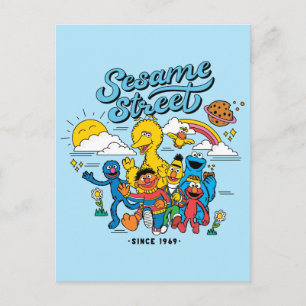 Cartão Postal Sesame Street   Amigos desde 1969