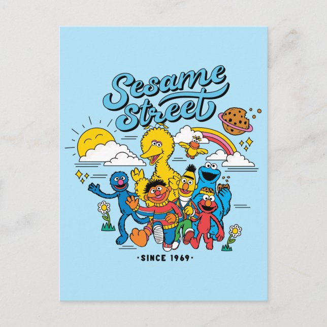 Cartão Postal Sesame Street | Amigos desde 1969 (Frente)