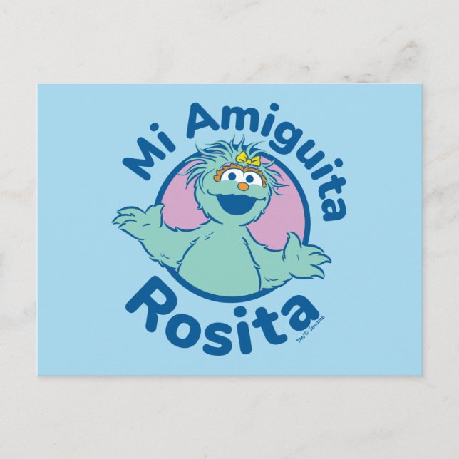 Cartão Postal Sesame Street | Minha Amiguinha Rosita (Frente)