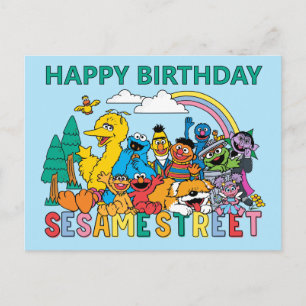 Cartão Postal Sesame Street Onda Arco-íris
