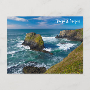 Cartão Postal Sestacks no Newport, Planície de Yaquina, Oregon