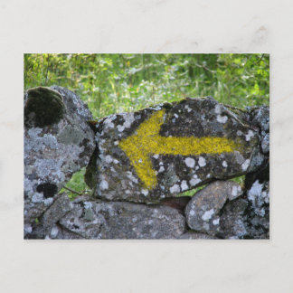 Cartão Postal Seta Amarela no Cartão-Postal de Cerca