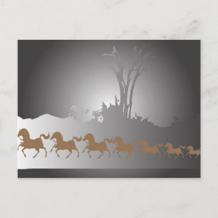 Cartão Postal Sete Cavalos