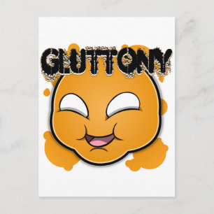 Cartão Postal Sete Sins Rostos - Gluttonia