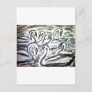 Cartão Postal Sete Swans A Nadação