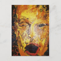 Seth, cara do homem, pintura acrílica original