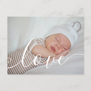 Cartão Postal Seu Anúncio de Amor com Foto do Bebê