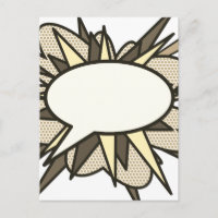 Seu Balão de Fala de Mensagem Diversão Retro Quadr