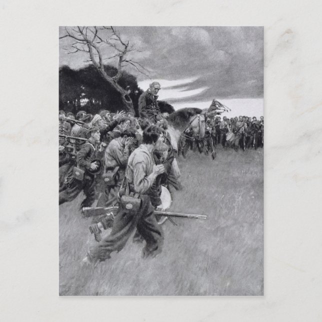 Cartão Postal Seu exército terminou de chorar e soluçar (Frente)