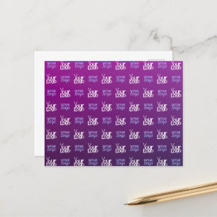 Cartão Postal Seu Logotipo   2 Imagens ou Logotipos Empresariais