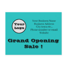 Seu logotipo Mala direta Anúncio de abertura geral