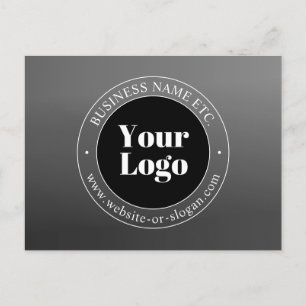 Cartão Postal Seu logotipo ou design de negócios & texto editáve
