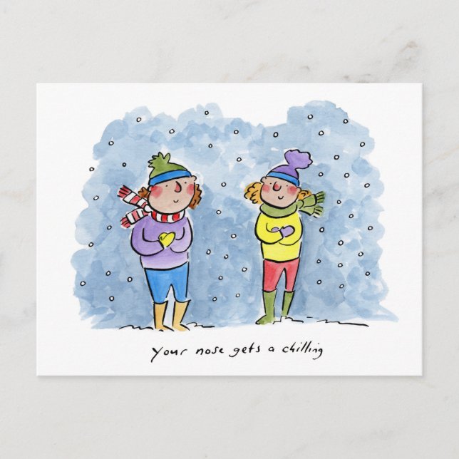 Cartão Postal Seu nariz está arrebentando. (Frente)