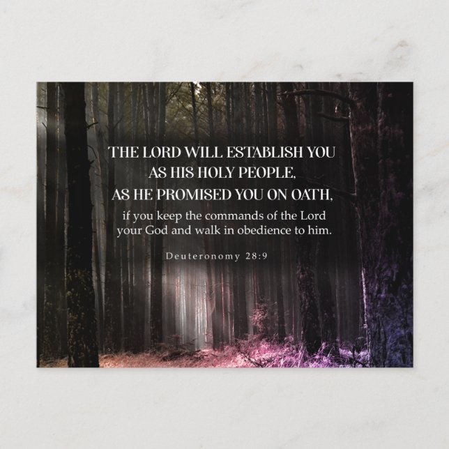 Cartão Postal Seu prometido (Deuteronômio 28:9) (Frente)