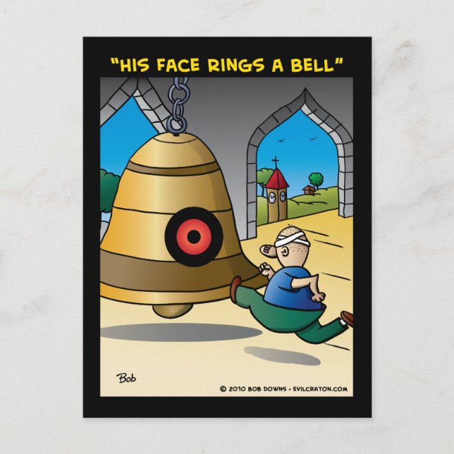 Cartão Postal "Seu Rosto Canta Um Celular" (Frente)