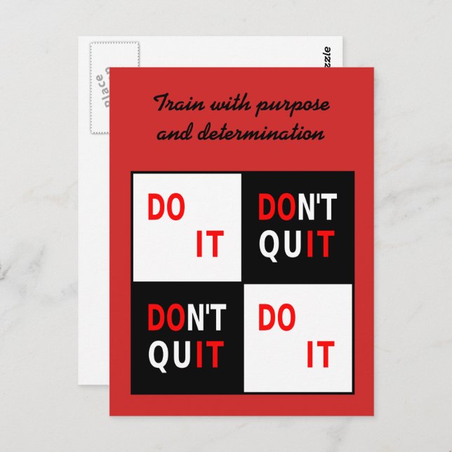 Cartão Postal Seu texto Não Sair do Cartão-Postal motivacional (Frente/Verso)