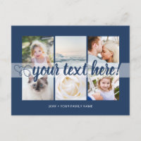 Seu texto personalizado 6 fotos colagem universal