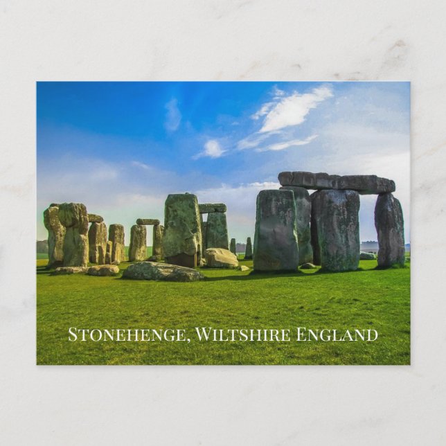 Cartão Postal Seu Texto Stonehenge Site de Monumento Antigo na I (Frente)