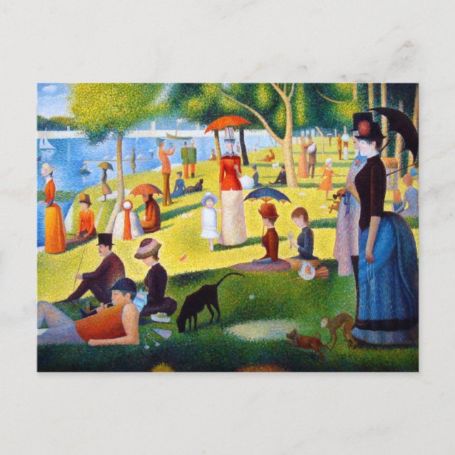 Cartão Postal Seurat: Um domingo em La Grande Jatte (Frente)