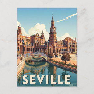 Cartão Postal Sevilha Espanha Praça de Espanha