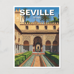 Cartão Postal Seville Espanha Real Alcazar